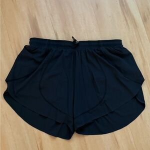 Outdoor Voices Black Layered Athletic Shorts
